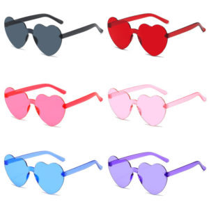 Plastic Heart Shape Sunglasses