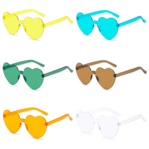 Plastic Heart Shape Sunglasses