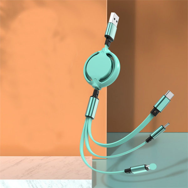 3-in-1 Retractable Charging Cable for Mobile Devices