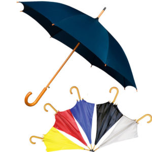 Auto Opening Umbrella with Wooden Handle