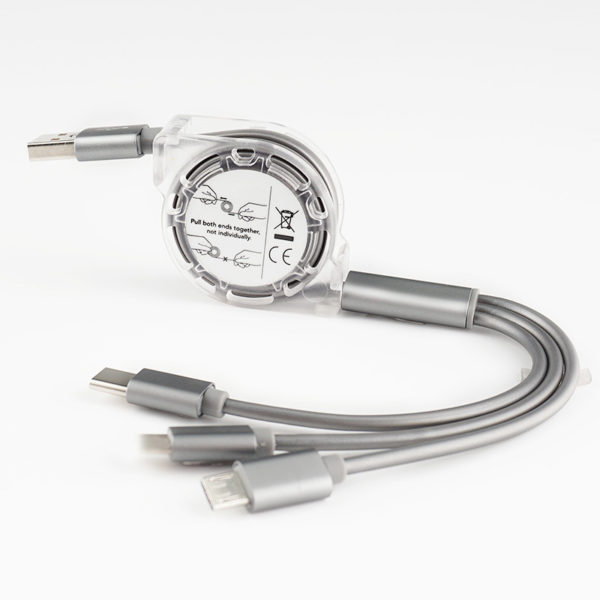 3-in-1 Retractable Charging Cable
