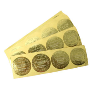 Gold Silver Foil Embossed Stickers