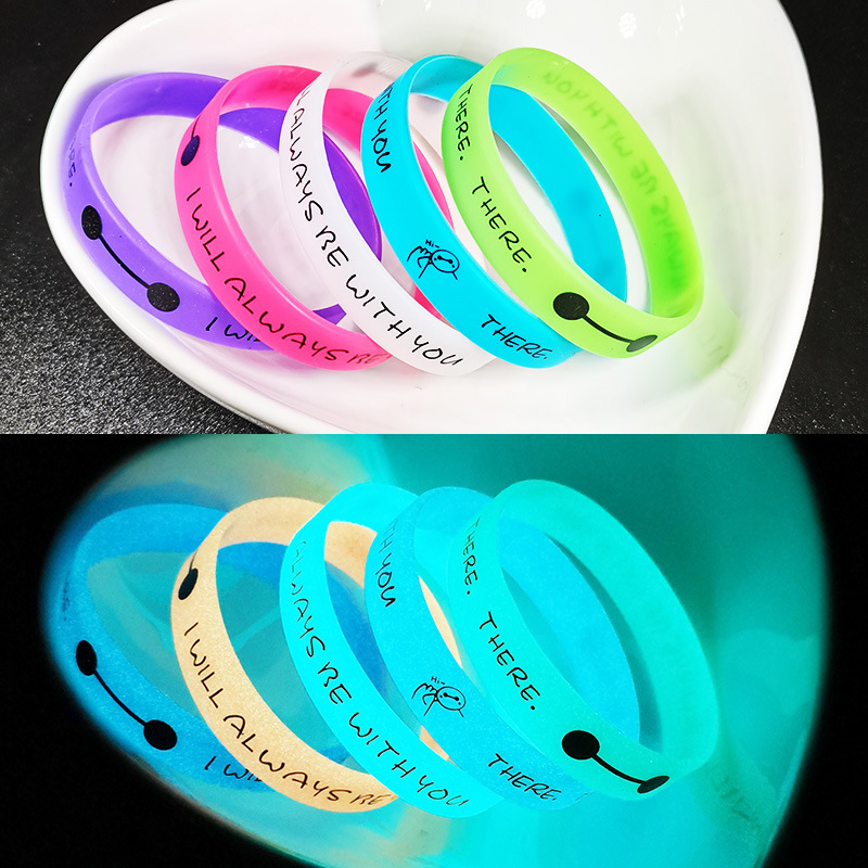 Luminous Silicone Wristbands With Logo