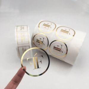 PVC Clear Gold Silver Foil Sticker