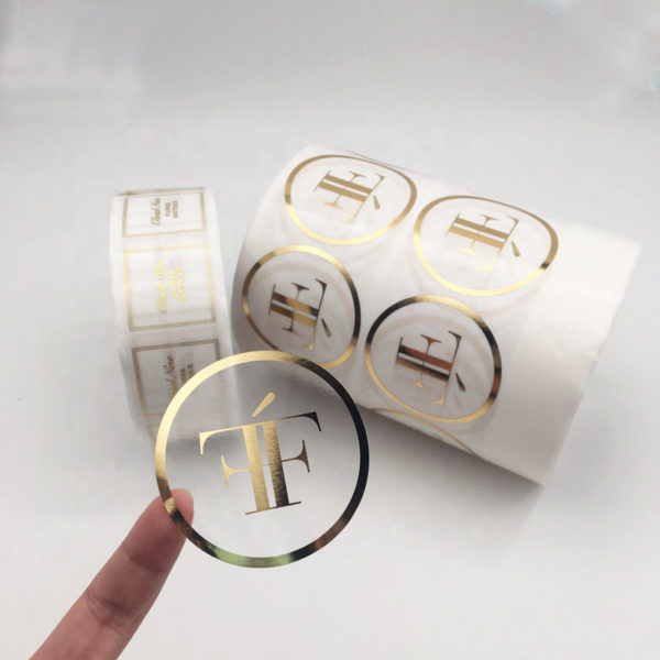 PVC Clear Gold Silver Foil Sticker
