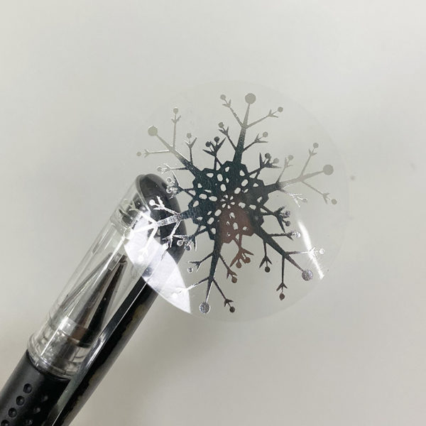 PVC Clear Gold Silver Foil Sticker