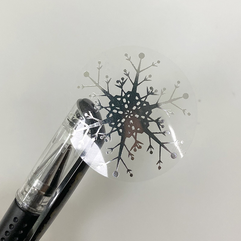 PVC Clear Gold Silver Foil Sticker