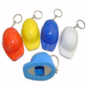 Construction Hat Bottle Opener with Keychain