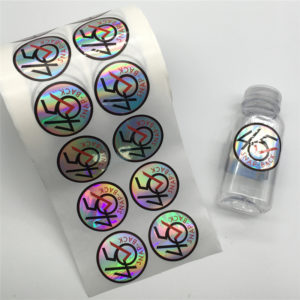 Custom Laser Iridescent Security Label Hologram Sticker