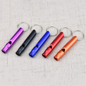 Aluminum Safety Whistle keychain