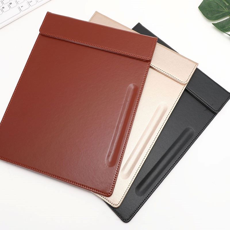Magnetic File Writing Pad A4 Business PU Leather