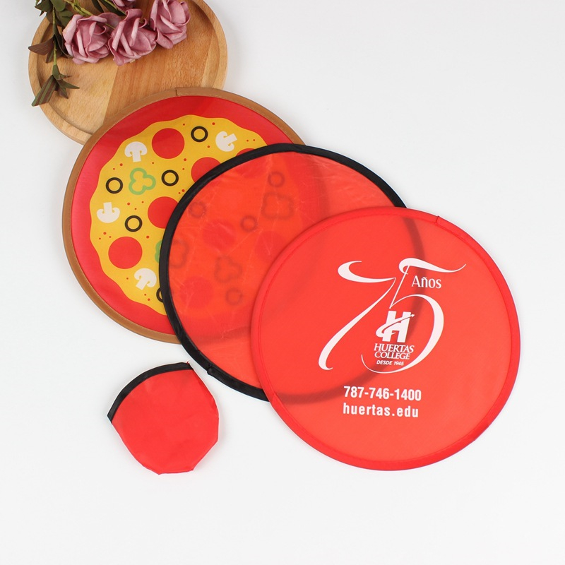 9.8 inches Full Color Folding Flying Fan w/Pouch