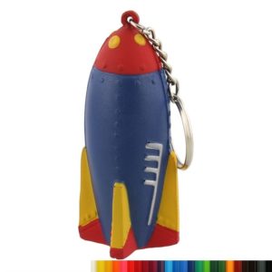 Foam Rocket Stress Ball Key Ring