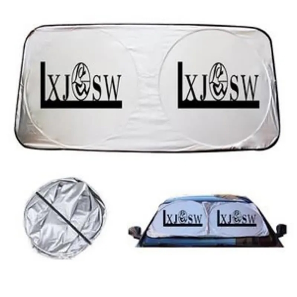 59 X 27.5 Inch Full Color Square Silver Coating Car Sunsh