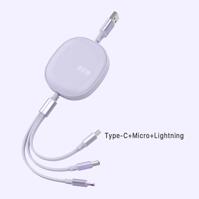 Retractable 66W Super Fast Charging Cable