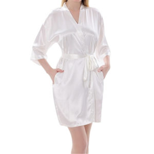 Fancy Bride Soft Robes Birthday Silk Satin Party Robe