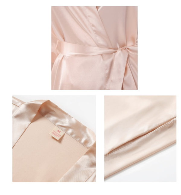 Fancy Bride Soft Robes Birthday Silk Satin Party Robe