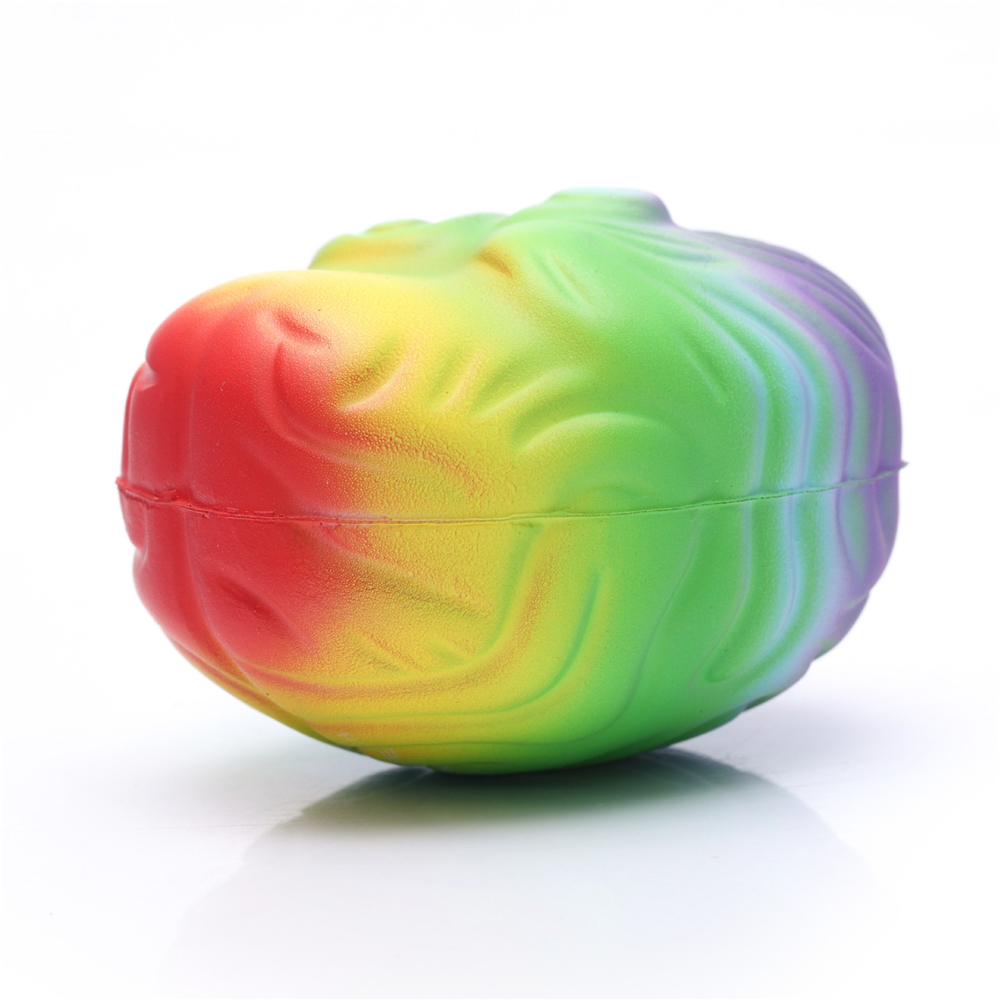 Rainbow Color Brain Shaped Stress Ball
