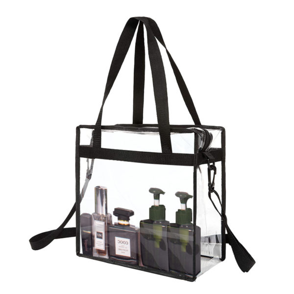 Clear PVC Tote Bag with Shoulder Strap