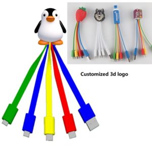 Customized Shape 2D 3D Soft PVC Charging Cable