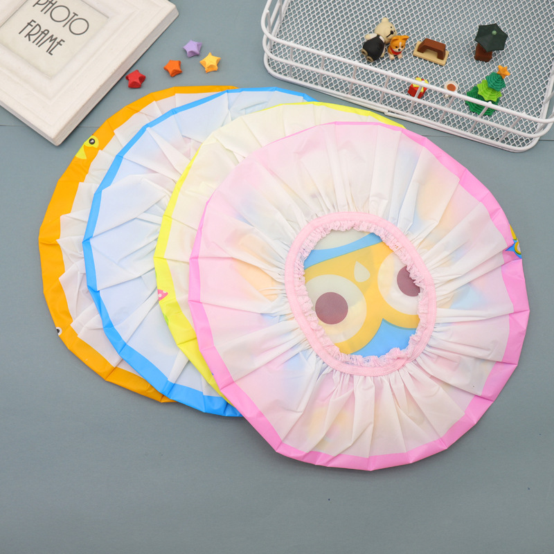 Custom EVA Cartoon Pattern Water-proof Shower Cap