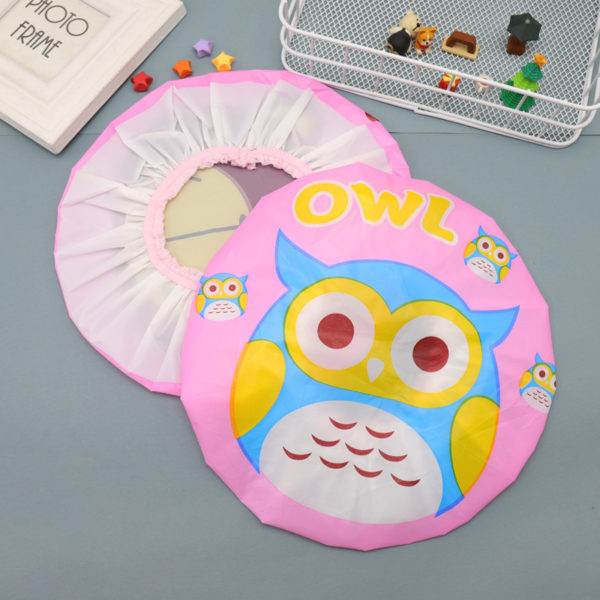 Custom EVA Cartoon Pattern Water-proof Shower Cap