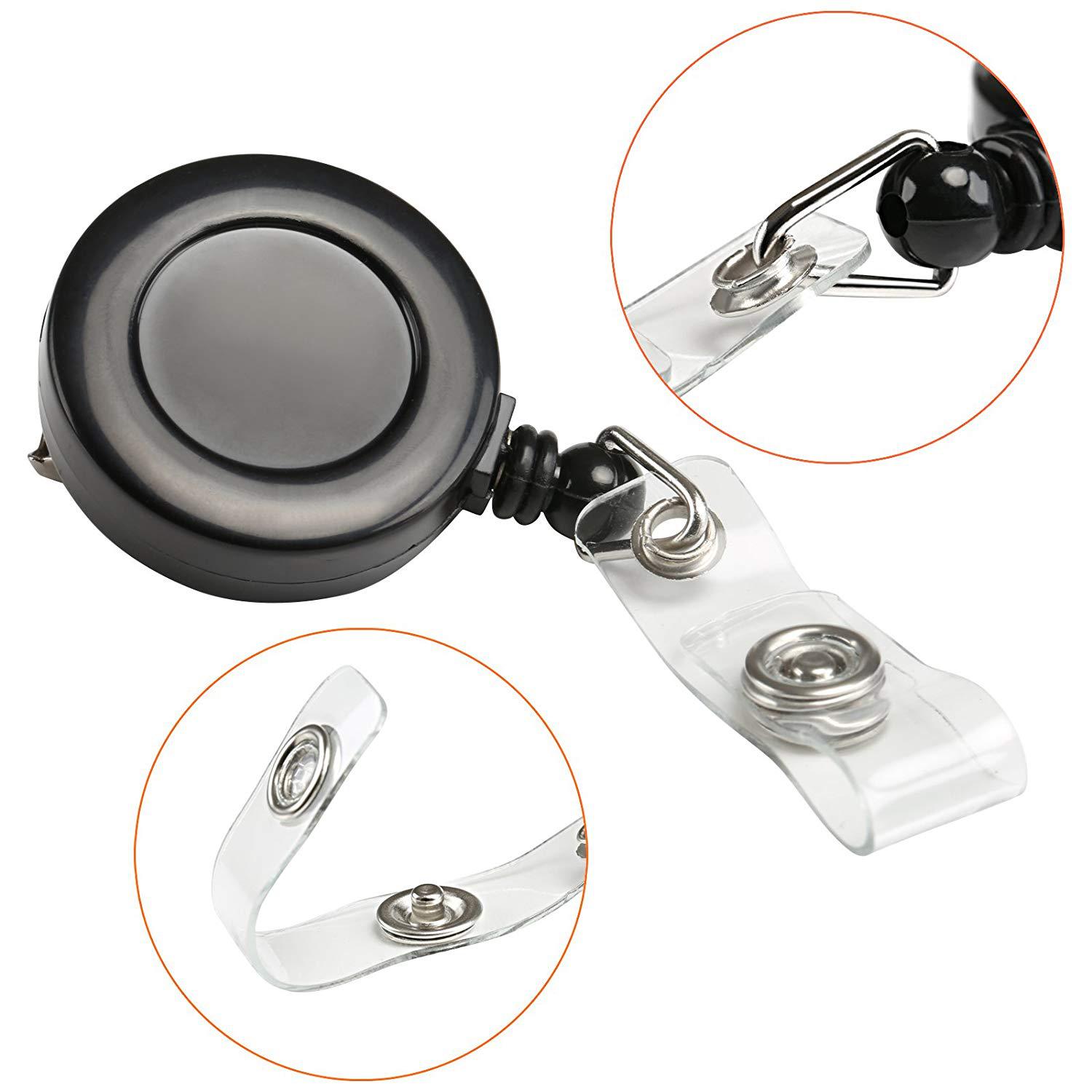 Custom Plastic Retractable Badge Reel With Metal Belt Clip