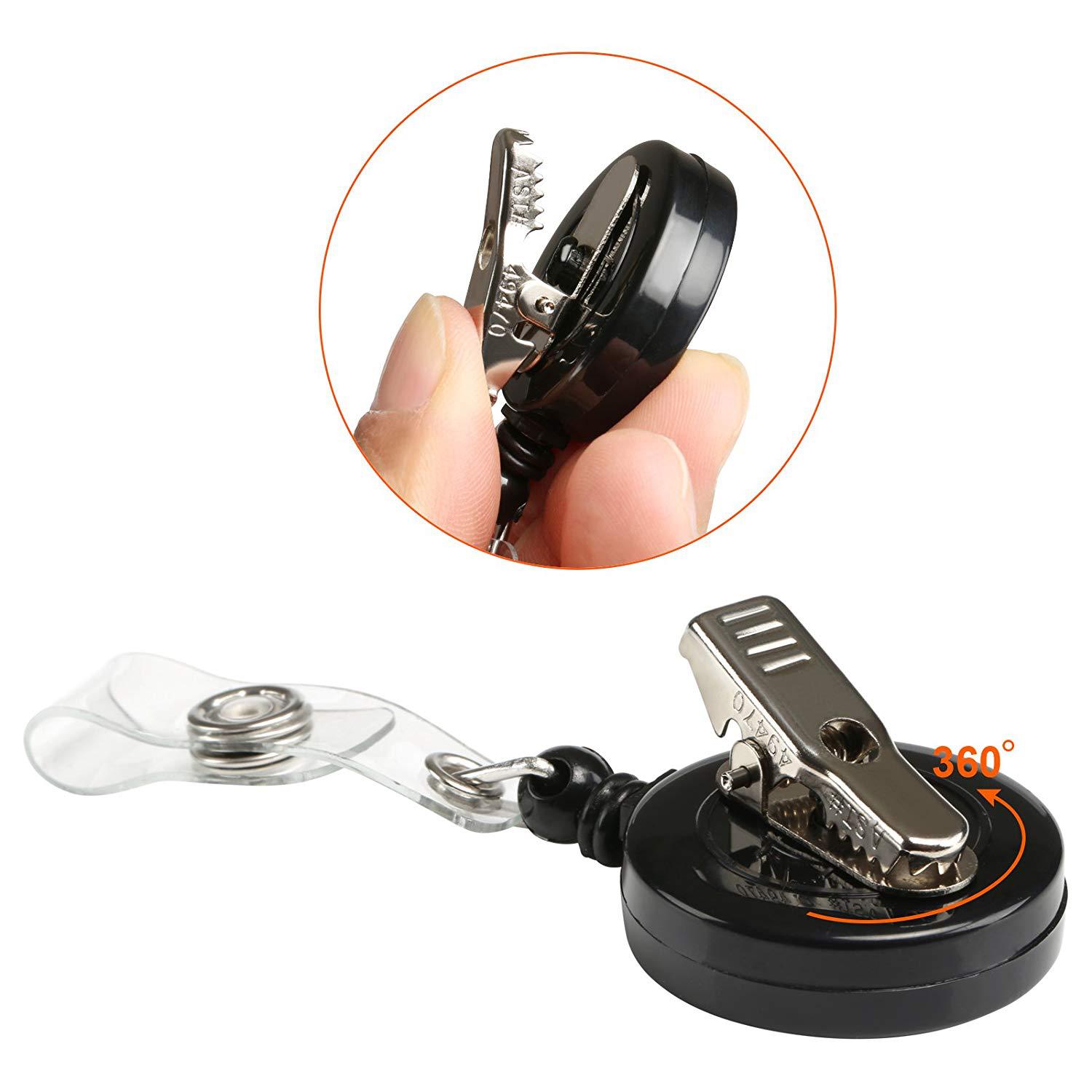 Custom Plastic Retractable Badge Reel With Metal Belt Clip