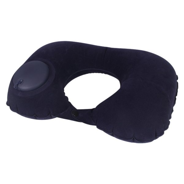 Custom PVC U Shaped Air Pump Inflatable Neck Pillow