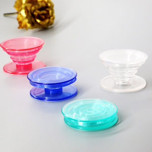 PVC Collapsible and Transparent Pop Grip Phone Stand