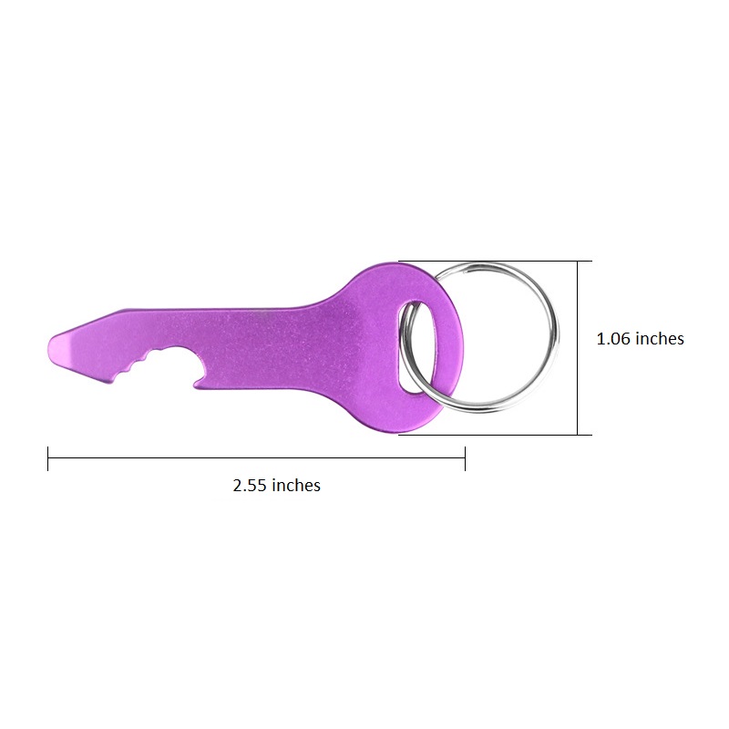 Aluminum Key Shaped Bottle Opener Keychain