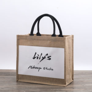 Reusable Jute Tote Bag With Custom Logo