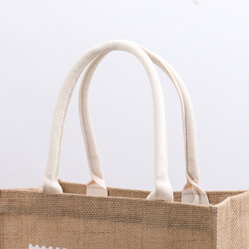 Reusable Jute Tote Bag With Custom Logo
