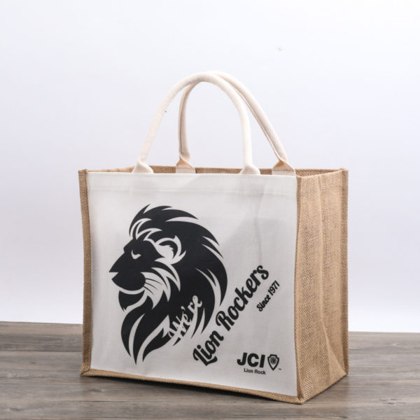 Reusable Jute Tote Bag With Custom Logo