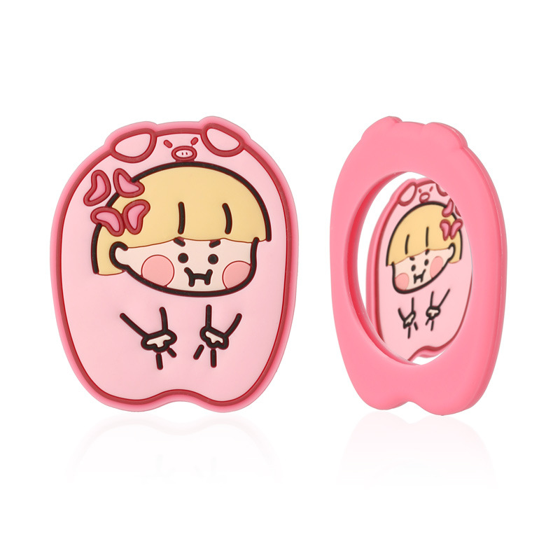 Custom Portable Silicone Mirror of Cartoon Character Shape
