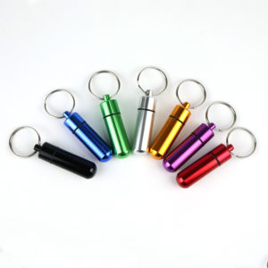 Waterproof Pill Box Container Keyring