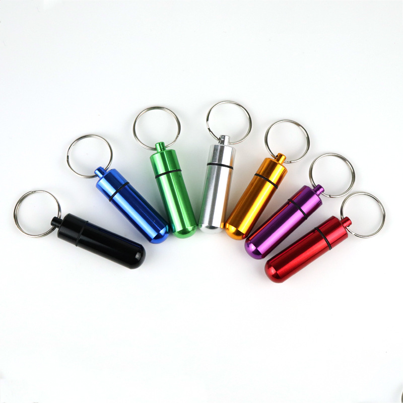 Waterproof Pill Box Container Keyring