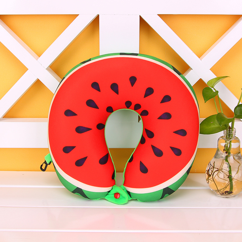 Custom Soft Fruit U Shape Pillow with Logo