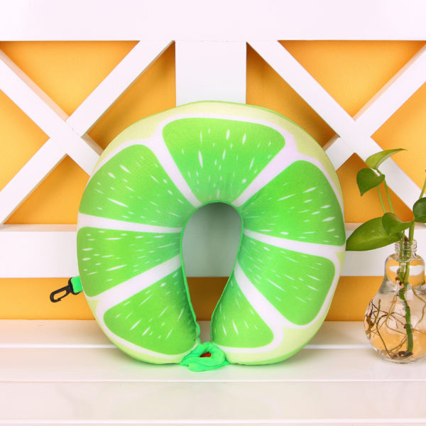 Custom Soft Fruit U Shape Pillow with Logo
