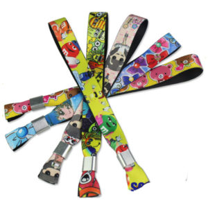 Fabric Polyester Wristband with Full Colors Sublimate Logo
