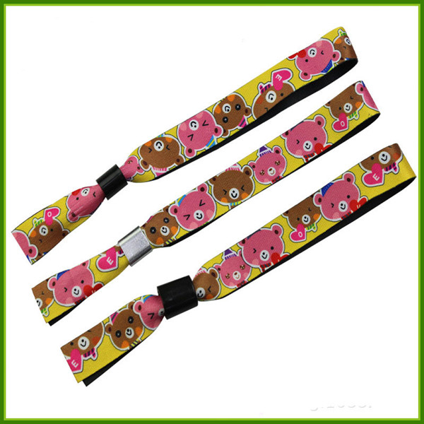 Fabric Polyester Wristband with Full Colors Sublimate Logo