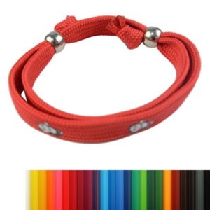 Adjustable Fabric Wristband Polyester Bracelet with Logo