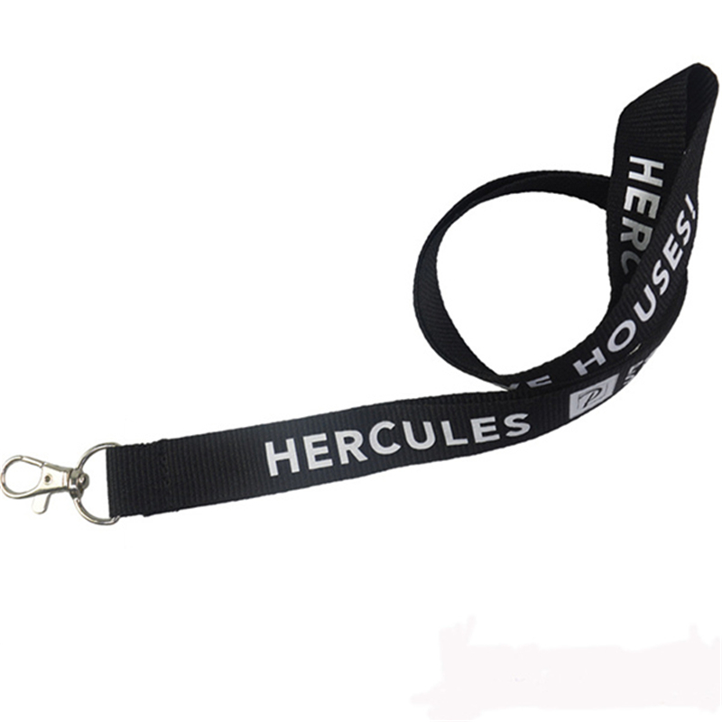 0.75 inches Polyester Lanyards with Silkscreen Logo