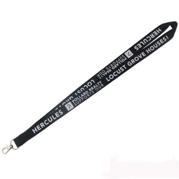 0.75 inches Polyester Lanyards with Silkscreen Logo