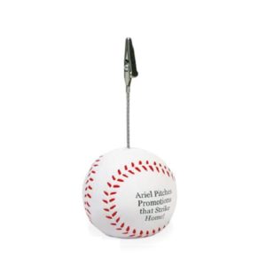 Baseball Shape Base Memo Holder Stress Ball