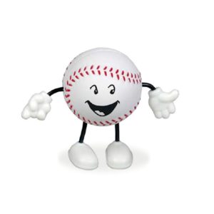 Custom Baseball Stress Ball Figurine with Smile Face