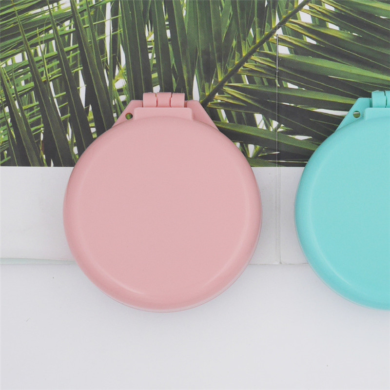 Round Compact Hair Comb with Mirror