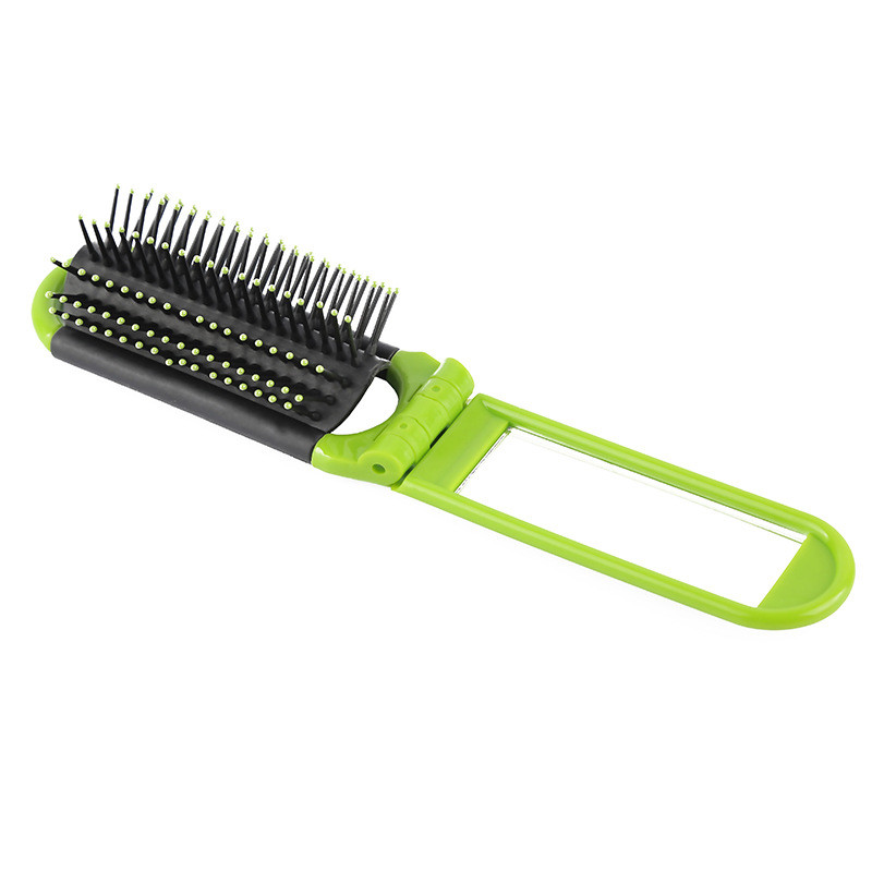 Folding Hair Comb with Mirror