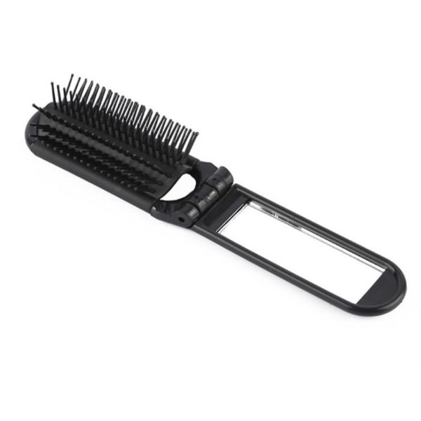 Folding Hair Comb with Mirror
