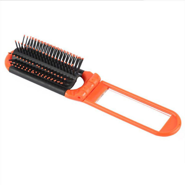 Folding Hair Comb with Mirror